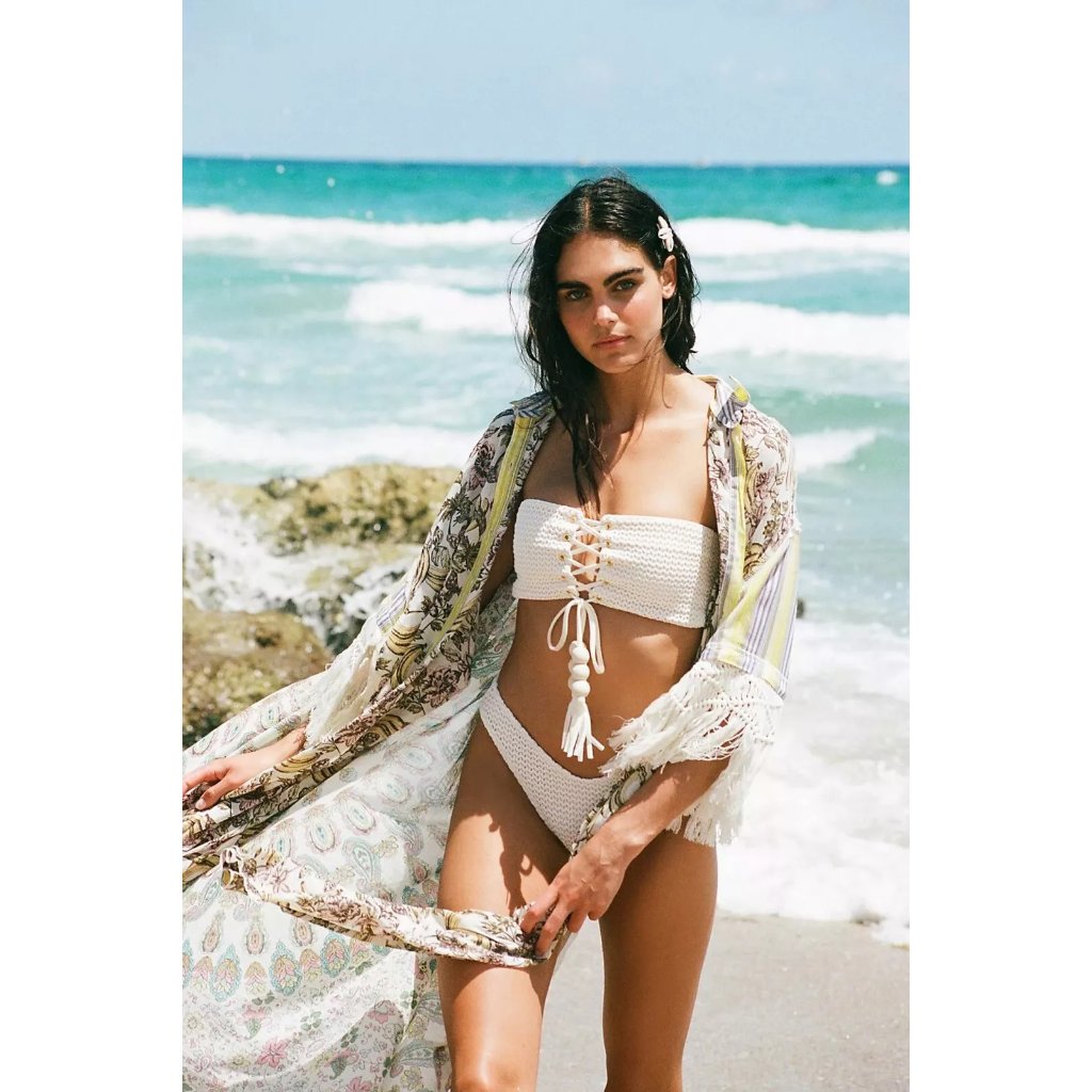 Intimately Free People Watching Waves Maxi Beach Top Coverup Oversized Xs 273412